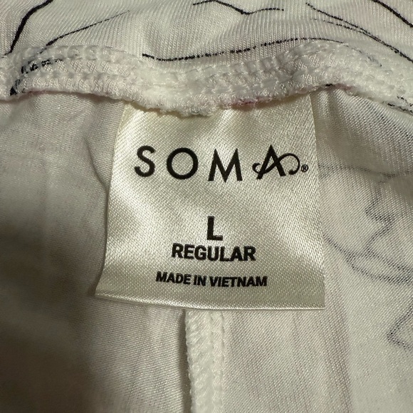 Soma Bundle of 2 Floral and Polka Dot Pajama Pants Size Large Lounge Comfy Light - Picture 5 of 12